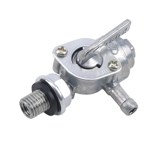 Benzinhahn Schalter Gas Tank Kraftstoff Schalter Benzin Wasserhahn Abschaltung Ventil Pumpe Tap Petcock Für Generator Motor Öl Öltankhahn Petcock Ventil(Silver) von MNEVZX