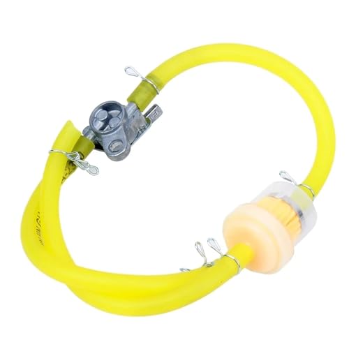 Benzinhahn Schalter Motorrad ATV 6mm Kraftstoffschlauch Hahn Gas Benzin Ventil Universal Für 50cc 70cc 90cc 110cc 125cc 150cc Bis 500cc Öltankhahn Petcock Ventil(Yellow) von MNEVZX