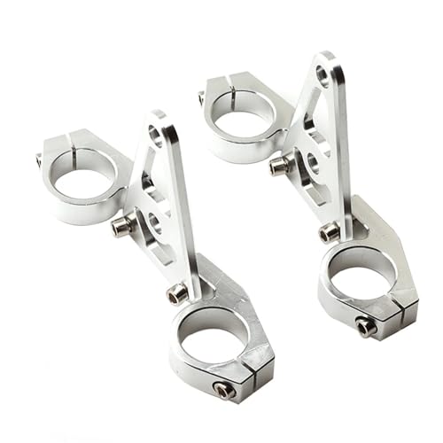 Halterungen Motorrad-Lichthalterung Motorrad Scheinwerfer Montage Halterung Silber CNC 26mm 27mm 30mm Vorderrad Gabel Rohr Fit Für Honda Monkey Teile Motorrad Lichthalterung(26mm) von MNEVZX