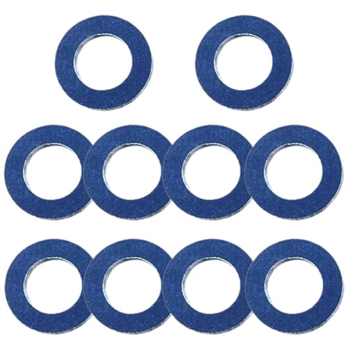 Zylinderkopfdichtungen 10 Stücke Motorölablassschraube Dichtung Ölwannendichtungen 12mm Loch Mutter Dichtungsring Passend für Toyota Passend für Lexus Auspuffdichtungen von MNEVZX