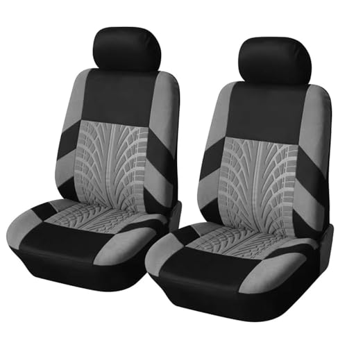 MNHCAC Coprisedili Auto für Peugeot Rifter Bipper RCZ 5-Sitzer Luxus, Allwetter Atmungsaktiv Verschleißfest, Compatibile Con Airbag Laterale Vordersitze und Rückbank,Grey-2 Seats von MNHCAC