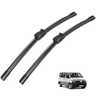 MNHCAC Scheibenwischer Set für VW T5 Transporter Caravelle Multivan 2003-2005 (24"+24"), scheibenwischer vorne, Scheibenwischergummi Ersatz, Extrem leise, Langlebig und Wetterfest von MNHCAC