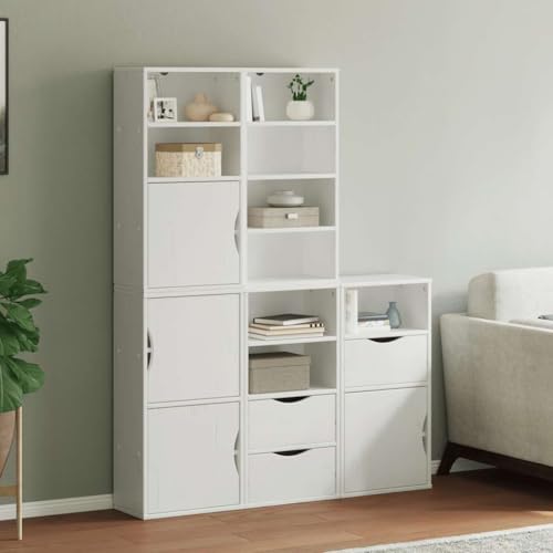 Beistellschränke 5 STK. ODDA Weiß kleiderschrank Schrank for Innenraum Büro 40x24x79 cm Massivholz Kiefer Beistellschränke 5 STK. ODDA Weiß kleiderschrank Schrank for Innenraum Büro 40x24x79 cm Massivholz Kiefer von MNISDFL