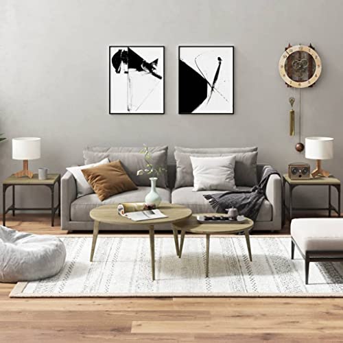 Beistelltische 2 STK. Sonoma-Eiche Coffee Table Wohnzimmer möbel for Esszimmer Innenraum 40x40x35 cm Holzwerkstoff von MNISDFL
