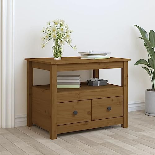 Couchtisch Honigbraun beistelltisch Couchtische for Esszimmer Wohnzimmer 71x49x55 cm Massivholz Kiefer von MNISDFL