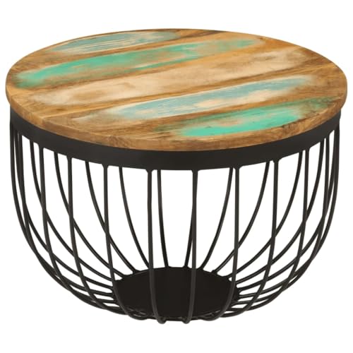 Couchtisch Ø50x35 cm Altholz Massiv und Stahl wohnzimmertisch Tisch Wohnzimmer for Wohnzimmer Esszimmer Couchtisch Ø50x35 cm Altholz Massiv und Stahl wohnzimmertisch Tisch Wohnzimmer for Wohnzimmer Esszimmer von MNISDFL