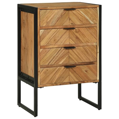 Highboard kleiderschrank gartenschrank for Wohnzimmer Innenraum 50x35x75 cm Massivholz Akazie von MNISDFL