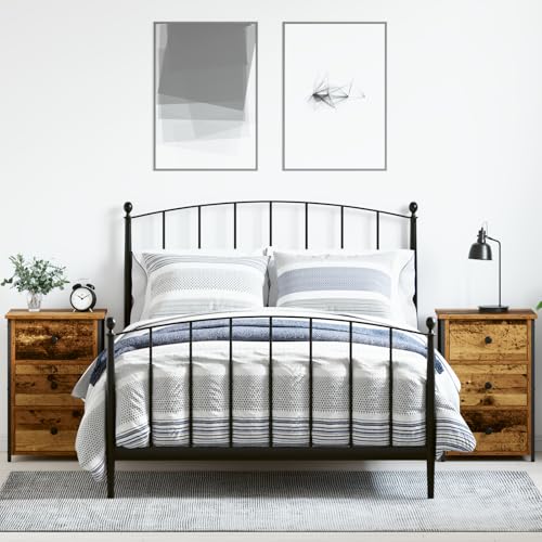 MNISDFL Alte Holz Nachttische Alte Holz Spanplatte, Metall Mittel nachttisch nachtschrank for Wohnzimmer Zimmer von MNISDFL