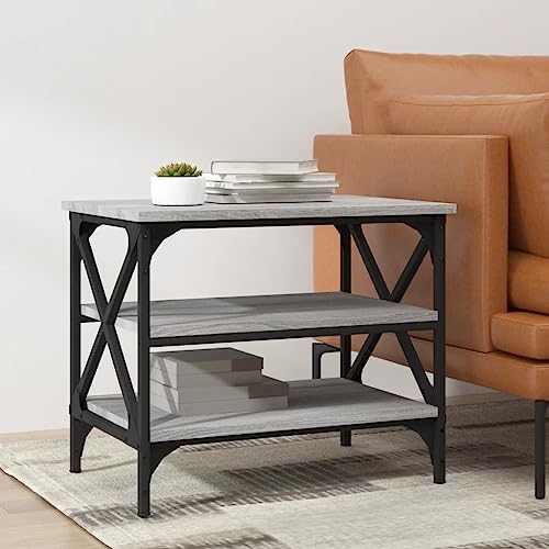 MNISDFL Beistelltisch Grau Sonoma wohnzimmertisch beistelltisch for Innenraum Esszimmer 55x38x45 cm Holzwerkstoff von MNISDFL