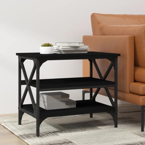 MNISDFL Beistelltisch Schwarz wohnzimmertisch Coffee Table for Esszimmer Innenraum 55x38x45 cm Holzwerkstoff MNISDFL Beistelltisch Schwarz wohnzimmertisch Coffee Table for Esszimmer Innenraum 55x38x45 cm Holzwerkstoff von MNISDFL