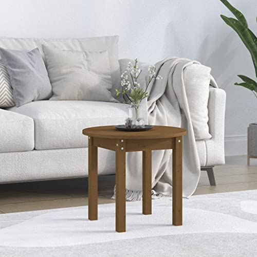 MNISDFL Couch Tisch Beistelltische fürs Wohnzimmer Couchtisch Honigbraun 45x40 cm Massivholz Kiefer von MNISDFL