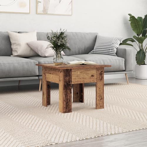 MNISDFL Couchtisch Altes Holz Wohnzimmer möbel Coffee Table for Wohnzimmer Innenraum 55 x 55 x 42 cm von MNISDFL