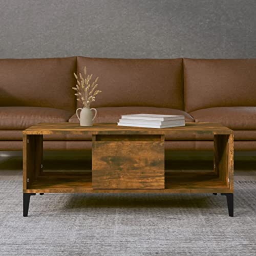 MNISDFL Couchtisch Räuchereiche couchtisch Coffee Table for Innenraum Wohnzimmer 90x50x36,5 cm Holzwerkstoff von MNISDFL
