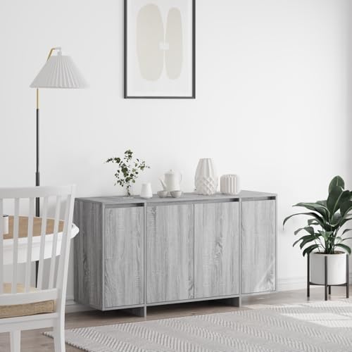 MNISDFL Grau Sideboard Graues Sonoma Holzwerkstoff kleiderschrank kommoden for Schlafzimmer Wohnzimmer 135 x 41 x 75 cm MNISDFL Grau Sideboard Graues Sonoma Holzwerkstoff kleiderschrank kommoden for Schlafzimmer Wohnzimmer 135 x 41 x 75 cm von MNISDFL