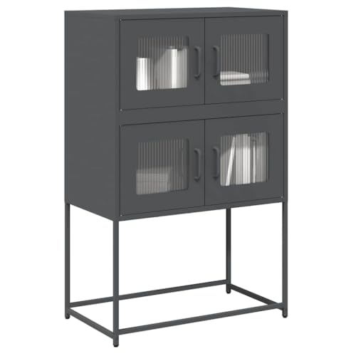 MNISDFL Highboard Anthrazit kleiderschrank sideboards for Büro Innenraum 68x39x107 cm Stahl MNISDFL Highboard Anthrazit kleiderschrank sideboards for Büro Innenraum 68x39x107 cm Stahl von MNISDFL