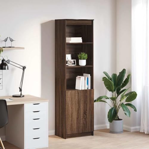 MNISDFL Highboard Braun Eichen-Optik kommoden Schrank for Innenraum Schlafzimmer 50x35x180 cm Holzwerkstoff von MNISDFL