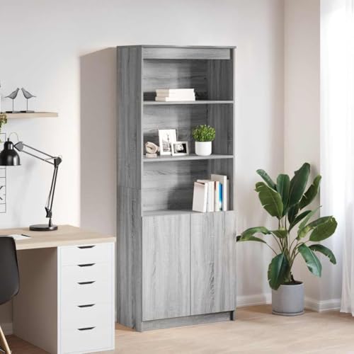 MNISDFL Highboard Grau Sonoma kleiderschrank kommoden for Büro Innenraum 70x35x180 cm Holzwerkstoff MNISDFL Highboard Grau Sonoma kleiderschrank kommoden for Büro Innenraum 70x35x180 cm Holzwerkstoff von MNISDFL