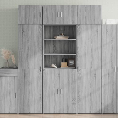 MNISDFL Highboard Grau Sonoma kommoden flurschrank for Schlafzimmer Büro 70x42,5x185 cm Holzwerkstoff MNISDFL Highboard Grau Sonoma kommoden flurschrank for Schlafzimmer Büro 70x42,5x185 cm Holzwerkstoff von MNISDFL