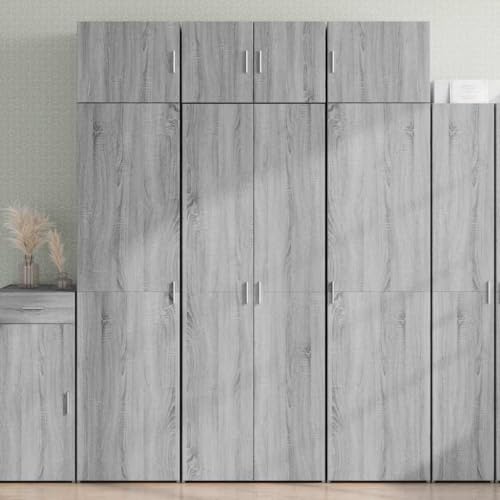 MNISDFL Highboard Grau Sonoma sideboards gartenschrank for Wohnzimmer Innenraum 70x42,5x185 cm Holzwerkstoff von MNISDFL