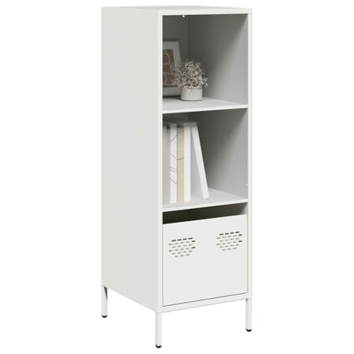 MNISDFL Highboard Weiß gartenschrank kommoden for Wohnzimmer Innenraum 35x39x103,5 cm Stahl von MNISDFL