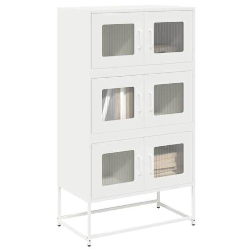 MNISDFL Highboard Weiß kommoden Schrank for Wohnzimmer Innenraum 68x39x123 cm Stahl MNISDFL Highboard Weiß kommoden Schrank for Wohnzimmer Innenraum 68x39x123 cm Stahl von MNISDFL