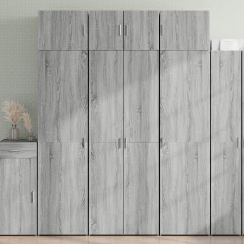 MNISDFL Hochschrank Grau Sonoma kommoden kleiderschrank for Schlafzimmer Büro 70x42,5x225 cm Holzwerkstoff von MNISDFL