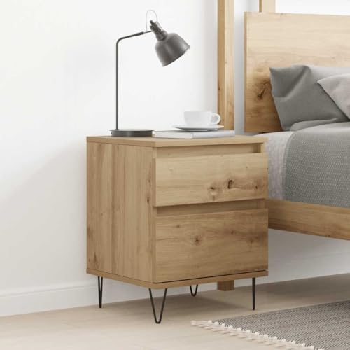 MNISDFL Nachttisch Artisan-Eiche kommode mit schubladen badschrank schmal for Schlafzimmer Zimmer 40x35x50 cm Holzwerkstoff von MNISDFL