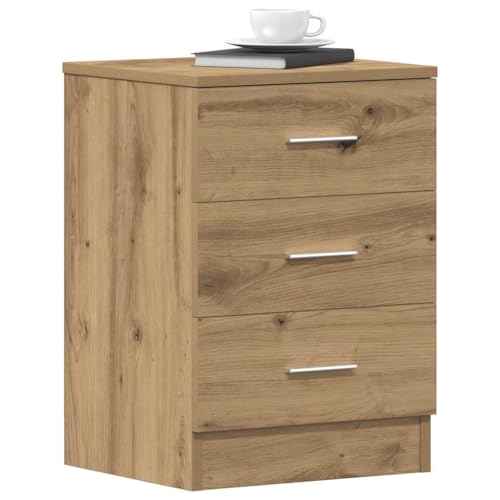 MNISDFL Nachttisch Artisan-Eiche nachtschrank kommode mit schubladen for Schlafzimmer Zimmer 38x35x55 cm Holzwerkstoff von MNISDFL