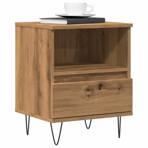 MNISDFL Nachttisch Artisan-Eiche nachttisch nachtschrank for Wohnzimmer Schlafzimmer 40x35x50 cm Holzwerkstoff von MNISDFL