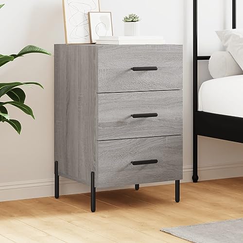 MNISDFL Nachttisch Grau Sonoma nachtschrank nachttisch for Zimmer Schlafzimmer 40x40x66 cm Holzwerkstoff von MNISDFL