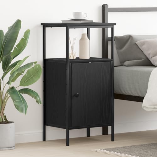 MNISDFL Nachttisch Schwarz Eiche badschrank schmal nachtschrank for Zimmer Schlafzimmer 41x31x80 cm Holzwerkstoff MNISDFL Nachttisch Schwarz Eiche badschrank schmal nachtschrank for Zimmer Schlafzimmer 41x31x80 cm Holzwerkstoff von MNISDFL