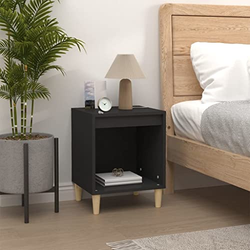MNISDFL Nachttisch Schwarz nachttisch beistelltisch for Schlafzimmer Wohnzimmer 40x35x50 cm Holzwerkstoff von MNISDFL