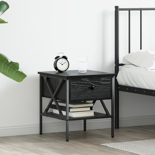 MNISDFL Nachttisch Schwarze Eiche nachtschrank Bedside Table for Schlafzimmer Wohnzimmer 40x42x45 cm Holzwerkstoff MNISDFL Nachttisch Schwarze Eiche nachtschrank Bedside Table for Schlafzimmer Wohnzimmer 40x42x45 cm Holzwerkstoff von MNISDFL