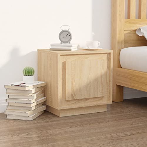 MNISDFL Nachttisch Sonoma-Eiche beistelltisch badschrank schmal for Zimmer Schlafzimmer 44x35x45 cm Holzwerkstoff von MNISDFL