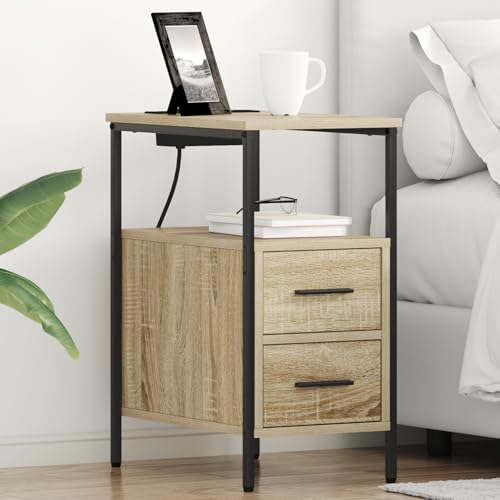 MNISDFL Nachttisch Sonoma Eiche nachtschrank Bedside Table for Schlafzimmer Zimmer 30 x 48 x 61 cm Holzwerkstoff MNISDFL Nachttisch Sonoma Eiche nachtschrank Bedside Table for Schlafzimmer Zimmer 30 x 48 x 61 cm Holzwerkstoff von MNISDFL