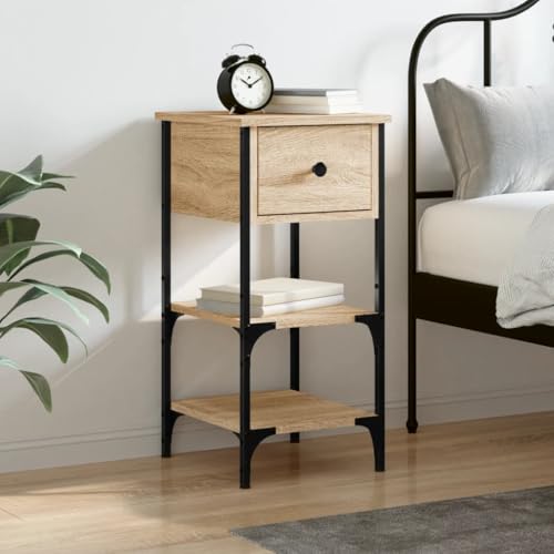 MNISDFL Nachttisch Sonoma-Eiche nachtschrank nachttisch for Zimmer Schlafzimmer 34x36x70 cm Holzwerkstoff von MNISDFL