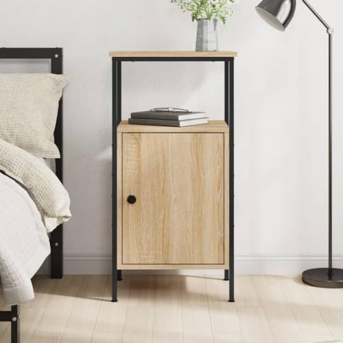 MNISDFL Nachttisch Sonoma-Eiche nachttische beistelltisch for Schlafzimmer Zimmer 41x31x80 cm Holzwerkstoff von MNISDFL
