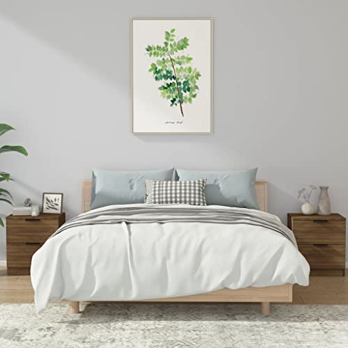 MNISDFL Nachttische 2 STK. Braun Eichen-Optik Holzwerkstoff nachtschrank badschrank schmal for Schlafzimmer Wohnzimmer von MNISDFL