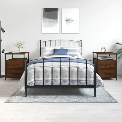 MNISDFL Nachttische 2 STK. Braun Eichen-Optik nachttische kommode mit schubladen for Schlafzimmer Zimmer 44x45x60 cm Holzwerkstoff MNISDFL Nachttische 2 STK. Braun Eichen-Optik nachttische kommode mit schubladen for Schlafzimmer Zimmer 44x45x60 cm Holzwerkstoff von MNISDFL