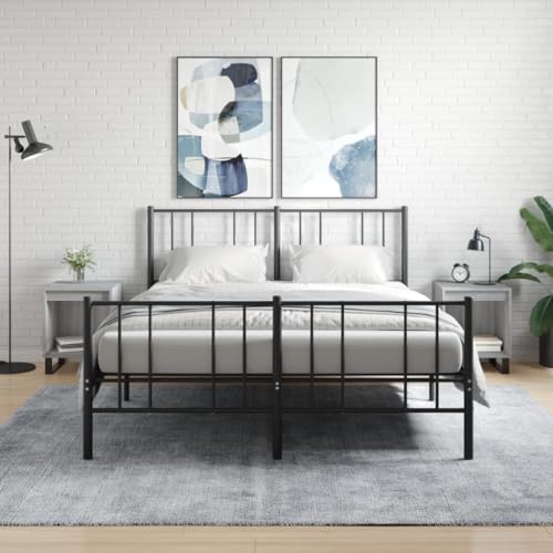 MNISDFL Nachttische 2 STK. Grau Sonoma kommode mit schubladen badschrank schmal for Zimmer Schlafzimmer 40x35x50 cm Holzwerkstoff von MNISDFL