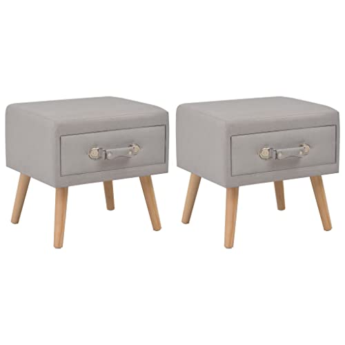 MNISDFL Nachttische 2 STK. Grau kommode mit schubladen beistelltisch for Wohnzimmer Schlafzimmer 40 x 35 x 40 cm Stoff MNISDFL Nachttische 2 STK. Grau kommode mit schubladen beistelltisch for Wohnzimmer Schlafzimmer 40 x 35 x 40 cm Stoff von MNISDFL