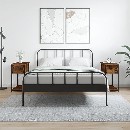 MNISDFL Nachttische 2 STK. Räuchereiche nachttisch nachtschrank for Zimmer Schlafzimmer 30x60x60 cm Holzwerkstoff von MNISDFL