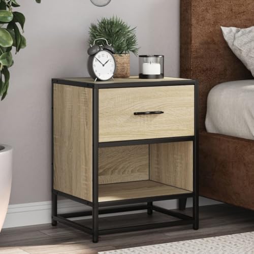 MNISDFL Nachttische 2 STK. Sonoma-Eiche nachttisch nachtschrank for Wohnzimmer Zimmer 40x31x50 cm Holzwerkstoff von MNISDFL