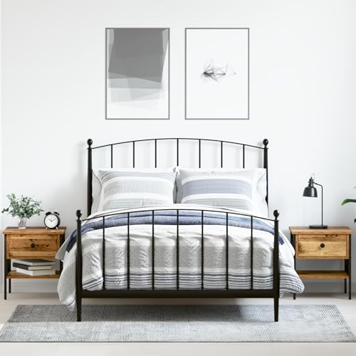 MNISDFL Nachttische 2 Stück Alt Holz kommode mit schubladen badschrank schmal for Schlafzimmer Zimmer 40x42x45 cm Ingenieurholz von MNISDFL