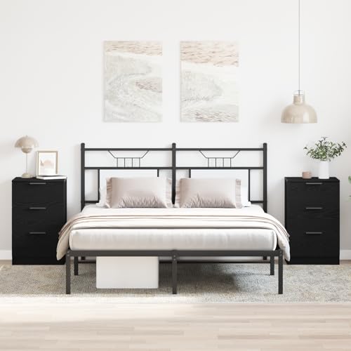 MNISDFL Nachttische 2er Set Schwarze Eiche kommode mit schubladen beistelltisch for Wohnzimmer Schlafzimmer 40x65x65 cm Aus Holzwerkstoff MNISDFL Nachttische 2er Set Schwarze Eiche kommode mit schubladen beistelltisch for Wohnzimmer Schlafzimmer 40x65x65 cm Aus Holzwerkstoff von MNISDFL