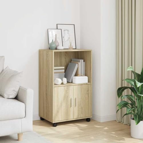 MNISDFL Rollschrank Sonoma-Eiche kleiderschrank gartenschrank for Schlafzimmer Innenraum 55x40x91 cm Holzwerkstoff von MNISDFL