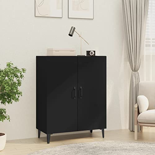 MNISDFL Schränke Anrichte Mehrzweckschrank Sideboard Schwarz 70x34x90 cm Holzwerkstoff von MNISDFL