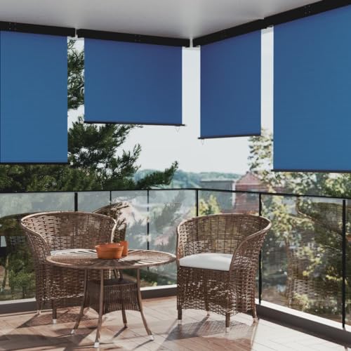 MNISDFL Sichtschutz Balkon seitenwand Zaun sichtschutz Balkon-Seitenmarkise 140x250 cm Blau von MNISDFL