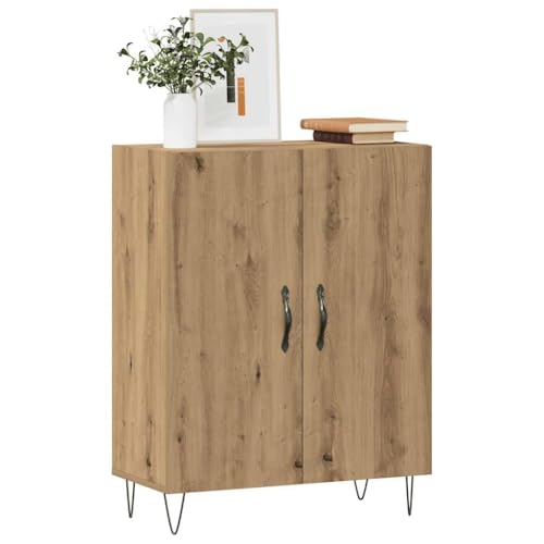 MNISDFL Sideboard Artisan-Eiche Schrank flurschrank for Innenraum Wohnzimmer 69,5x34x90 cm Holzwerkstoff von MNISDFL