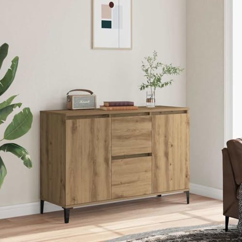 MNISDFL Sideboard Artisan-Eiche sideboards kleiderschrank for Schlafzimmer Büro 102x35x70 cm Holzwerkstoff von MNISDFL